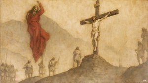 Kruisiging van Jezus - Eli, Eli, lema sabachtani door Josef Johann Michel