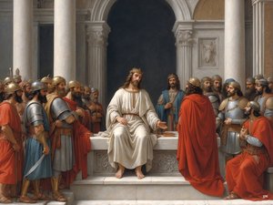 Jezus leert in de tempel