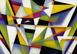 abstract: op wit-driehoeken 1
