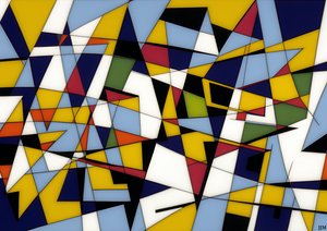 abstract: op wit-driehoeken 2