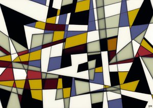 abstract: op witte driehoeken 3