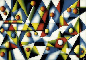 abstract: sferen+driehoeken 3