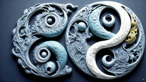 Yin en Yang concept _02 door Josef Johann Michel