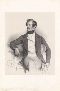 Alexander baron von Bach (1813-1893), jurist, politicus door Josef Kriehuber