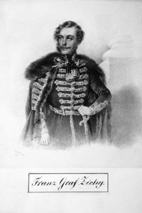 Franz Graf Zichy Litho door Josef Kriehuber