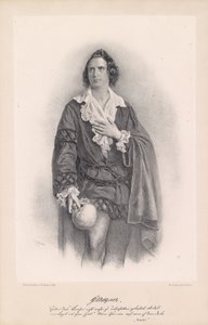 Joseph Wagner als Hamlet door Josef Kriehuber