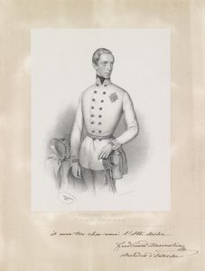 Portret van de jonge aartshertog Ferdinand Maximilian in uniform