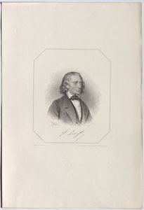 Portret van Franz Liszt 1811-1886, 1856 door Josef Kriehuber
