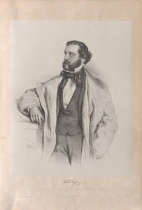 Portret van de operazanger Achille De Bassini 1819-1881, 1854