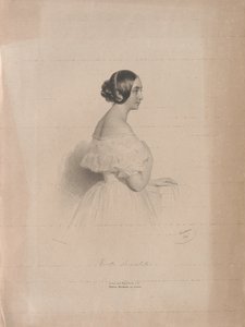 Portret van de operazangeres Marietta Brambilla 1807-1875 door Josef Kriehuber