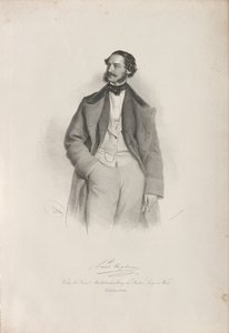 Portret van de danser, choreograaf en balletmeester Paul Taglioni 1808-1884, 1856 door Josef Kriehuber