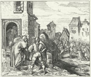 Gustav Adolphus van Zweden betreedt München, 1632 door Josef Mathias Trenkwald