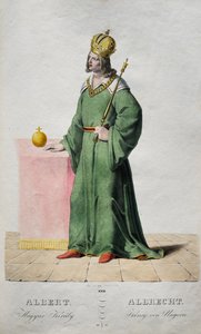 Albert de Grootmoedige 1397-1439, koning van Hongarije en Kroatië, 1828 door Josef Nikolaus Kriehuber