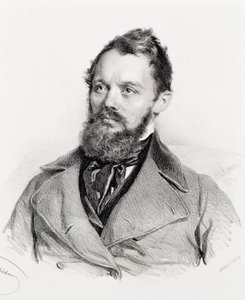 Portret van Heinrich Laube door Josef Nikolaus Kriehuber