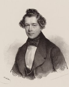 Portret van de Componist Joseph Lanner 1801-1843, 1830 door Josef Nikolaus Kriehuber