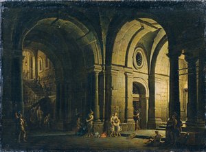 Afscheid van Julius Sabinus van zijn familie in de kerker