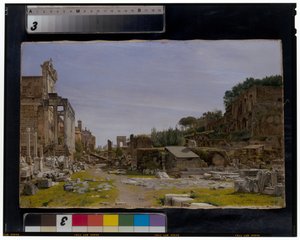 Twee uitzichten op het Romeinse Forum door Josef Theodor Hansen