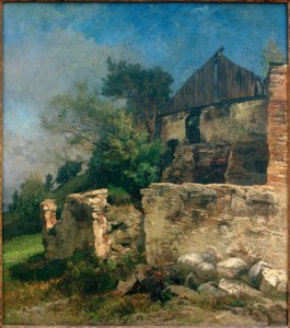Oude schuur bij Tölz door Josef Wenglein