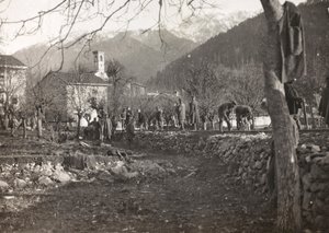 Album "Meine weltkriegs - Erinnerungen South-West Front (Karinthië, Italië, Zuid-Tirol) 31/03/1915-12/11/1918 - Josef Zohles Wenen": soldaten aan het werk