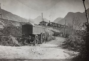 Album "Meine weltkriegs - Erinnerungen Zuidwestfront (Karinthië, Italië, Zuid-Tirol) 31/03/1915-12/11/1918 - Josef Zohles Wien": spoorweg Tolmezzo door Josef Zohles