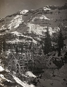 Album "Meine weltkriegs - Erinnerungen South-West Front (Karinthië, Italië, Zuid-Tirol) 31/03/1915-12/11/1918 - Josef Zohles Wien": bouwconstructie door Josef Zohles