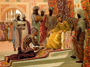 Avicenna wordt ontvangen door de Gouverneur van Ispahan