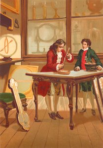 Rene Antoine Ferchault de Reaumur die de thermometer construeert door Josep or Jose Planella Coromina