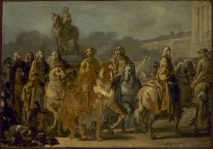 Inhuldiging van het standbeeld van Lodewijk XV, op het plein met dezelfde naam, door het lichaam van de stad Parijs, 20 juni
