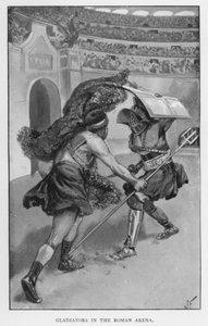 Gladiatoren in de Romeinse arena