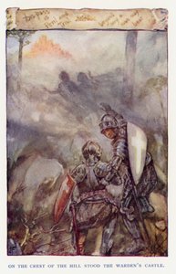 Illustratie voor Sir Knight of the Splendid Way door Joseph (after) Finnemore