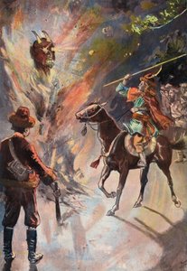 Robinson Crusoe: Vernietiging van het Tartaarse afgodsbeeld door Joseph (after) Finnemore