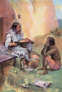 Robinson Crusoe: Ik leer Vrijdag door Joseph (after) Finnemore