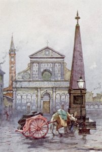 De kerk van S Maria Novella, Florence door Joseph (after) Finnemore