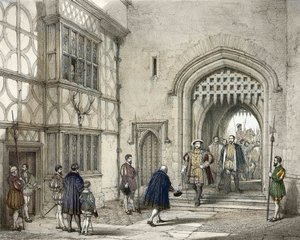 Hendrik VIII (1491-1547) in Hever Castle in Kent, naar Joseph Nash (1809-1878) door Joseph (after) Nash