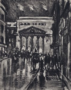 Haymarket Theater door Joseph (after) Pennell