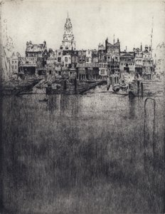 Limehouse door Joseph (after) Pennell