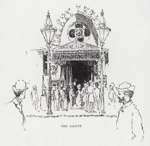 The Gaiety door Joseph (after) Pennell