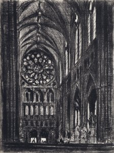 Het Transept, Westminster door Joseph (after) Pennell