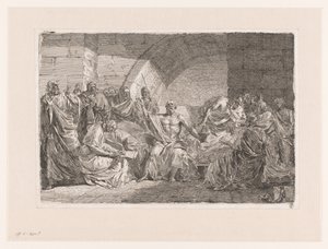 Socrates dicteert zijn testament