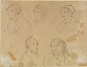 Vijf portretten door Joseph Anton Koch