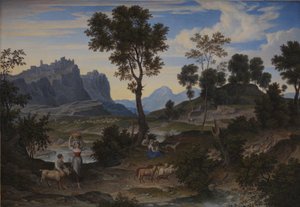 Landschap van Civitella bij Olevano door Joseph Anton Koch