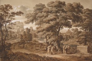Oedipus en Antigone Verlaten Thebe, 1797
