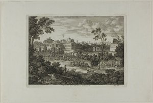 Ruïnes van het paleis van de Caesars, plaat 18 uit Die Römische Ansichten door Joseph Anton Koch