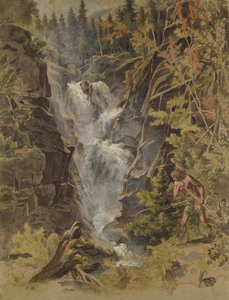 De Reichensbach Watervallen in Meiringen door Joseph Anton Koch