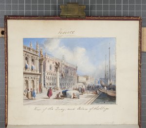 Venetië, geplakt in Thomas Moodys Journal of a tour through Switzerland and Italy, 1822