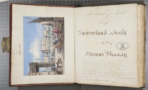 Venetië, geplakt in de titelpagina van Thomas Moodys Journal of a tour through Switzerland and Italy, 1822