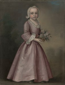 Klein meisje met bloemen (toegeschreven aan Joseph Badger)