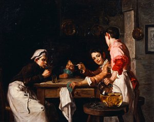 De Jonge Kaartspelers door Joseph Bail