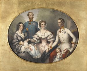 De keizerlijke familie van Oostenrijk, 1856 door Joseph Bayer