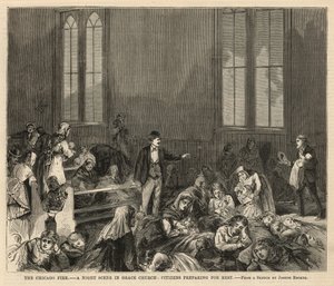 Een nachtscène in Grace Church